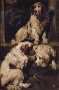 John emms Chumber Spaniels oil painting on canvas